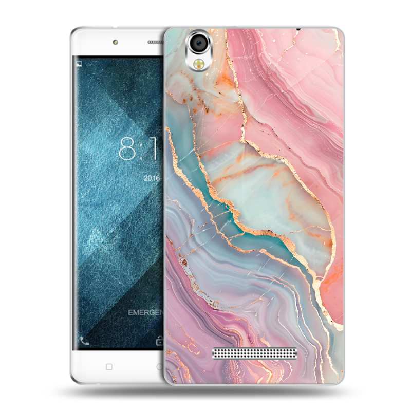 Пластиковый чехол на Blackview A8 с принтом розовый мрамор Пластиковый чехол на Blackview A8 с принтом розовый мрамор