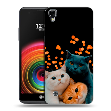 Силиконовый чехол на LG X Power с принтом Кошки Силиконовый чехол на LG X Power с принтом Кошки