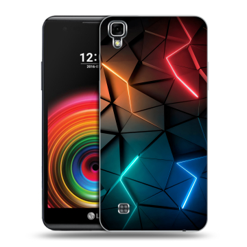 Силиконовый чехол на LG X Power с принтом Абстракция неон Силиконовый чехол на LG X Power с принтом Абстракция неон