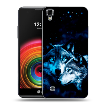 Силиконовый чехол на LG X Power с принтом Волки Силиконовый чехол на LG X Power с принтом Волки