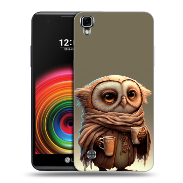 Силиконовый чехол на LG X Power с принтом Сова