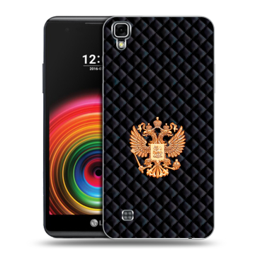 Силиконовый чехол на LG X Power с принтом Герб России принт