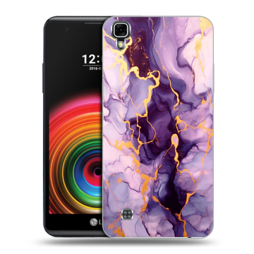 Силиконовый чехол на LG X Power с принтом Мрамор