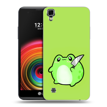 Силиконовый чехол на LG X Power с принтом Лягушенок