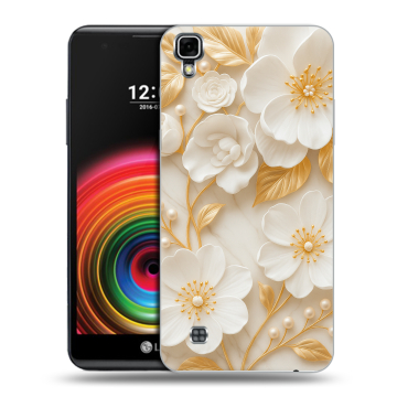 Силиконовый чехол на LG X Power с принтом Цветы