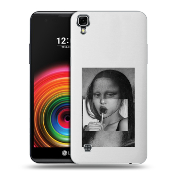 Силиконовый чехол на LG X Power с принтом Мона Лиза