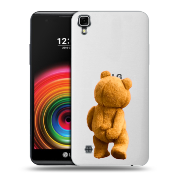 Силиконовый чехол на LG X Power с принтом Медведь