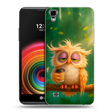 Силиконовый чехол на LG X Power с принтом сова