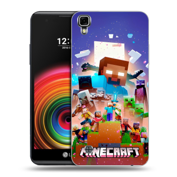 Силиконовый чехол на LG X Power с принтом Майнкрафт Minecraft Силиконовый чехол на LG X Power с принтом Майнкрафт Minecraft