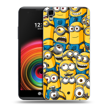 Силиконовый чехол на LG X Power с принтом Миньоны