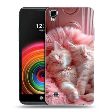 Силиконовый чехол на LG X Power с принтом котята котики Силиконовый чехол на LG X Power с принтом котята котики