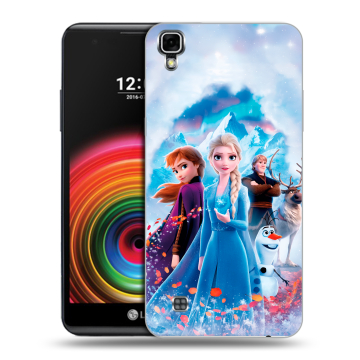 Силиконовый чехол на LG X Power с принтом Холодное сердце Frozen
