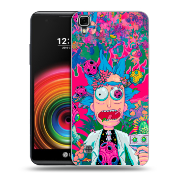 Силиконовый чехол на LG X Power с принтом Рик и Морти Rick Morty