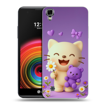 Силиконовый чехол на LG X Power с принтом для девочек