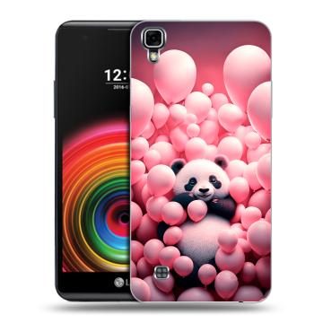 Силиконовый чехол на LG X Power с принтом Панда Силиконовый чехол на LG X Power с принтом Панда