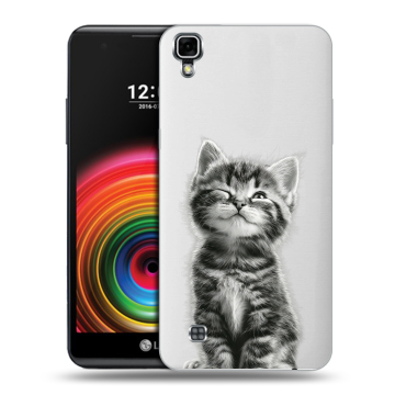 Силиконовый чехол на LG X Power с принтом Котенок