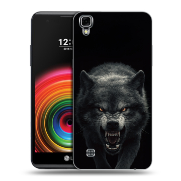 Силиконовый чехол на LG X Power с принтом Волк