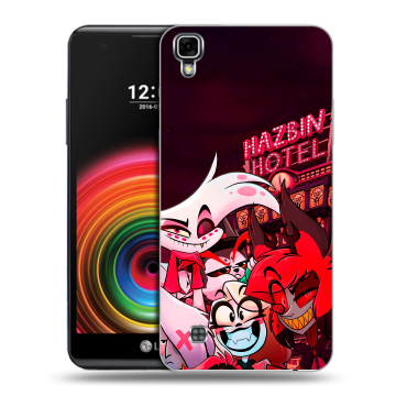 Силиконовый чехол на LG X Power с принтом Hazbin Hotel Отель Хазбин