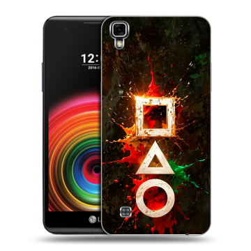 Силиконовый чехол на LG X Power с принтом Squid Game Игра кальмара