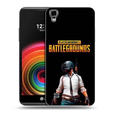 Силиконовый чехол на LG X Power с принтом PUGB ПАГБ