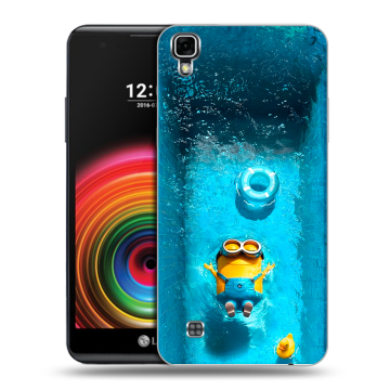 Силиконовый чехол на LG X Power с принтом Миньоны Силиконовый чехол на LG X Power с принтом Миньоны