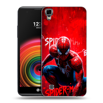 Силиконовый чехол на LG X Power с принтом Spiderman Человек паук Силиконовый чехол на LG X Power с принтом Spiderman Человек паук