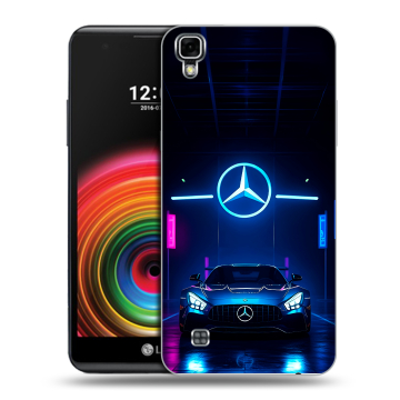 Силиконовый чехол на LG X Power с принтом Mercedes Мерседес