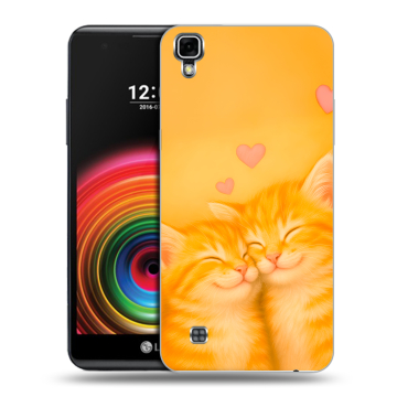 Силиконовый чехол на LG X Power с принтом Милые котята