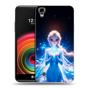 Силиконовый чехол на LG X Power с принтом Холодное сердце Frozen
