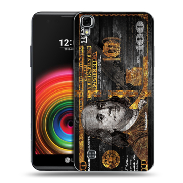 Силиконовый чехол на LG X Power с принтом Доллар деньги