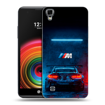 Силиконовый чехол на LG X Power с принтом BMW БМВ