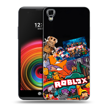 Силиконовый чехол на LG X Power с принтом Roblox Роблокс