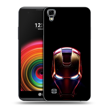 Силиконовый чехол на LG X Power с принтом IronMan Железный человек