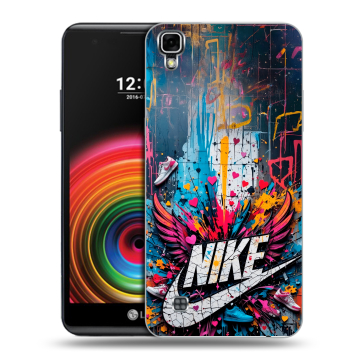 Силиконовый чехол на LG X Power с принтом Nike Найк Силиконовый чехол на LG X Power с принтом Nike Найк