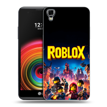 Силиконовый чехол на LG X Power с принтом Roblox Роблокс