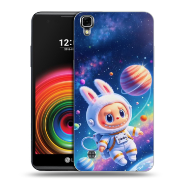 Силиконовый чехол на LG X Power с принтом Labubu Лабубу