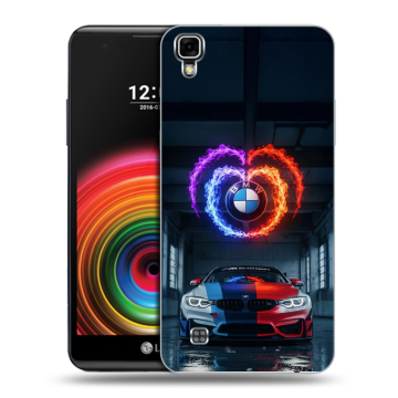 Силиконовый чехол на LG X Power с принтом BMW БМВ