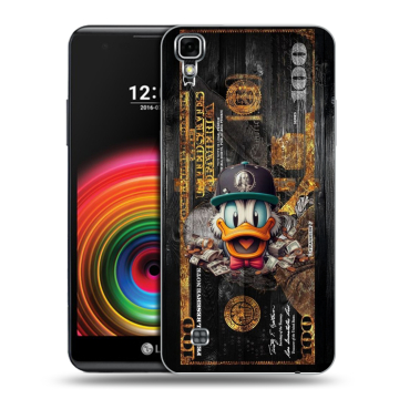 Силиконовый чехол на LG X Power с принтом Дональд Дак Доллар