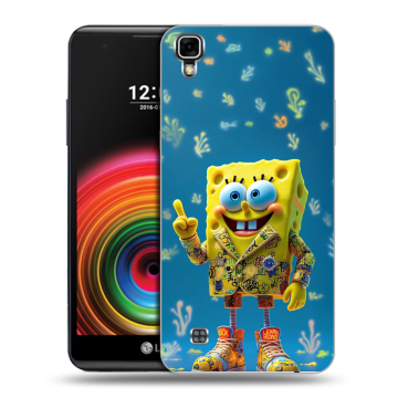Силиконовый чехол на LG X Power с принтом Спанч боб Спанчбоб