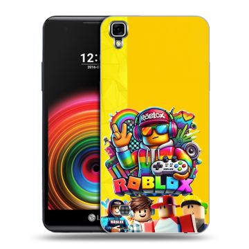 Силиконовый чехол на LG X Power с принтом Roblox Роблокс