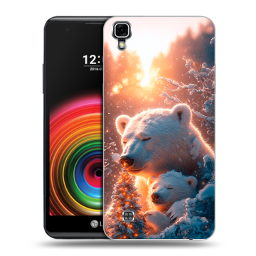 Силиконовый чехол на LG X Power с принтом Новый год