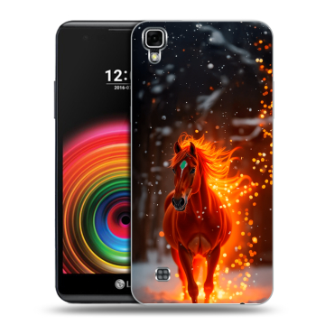 Силиконовый чехол на LG X Power с принтом Новый год