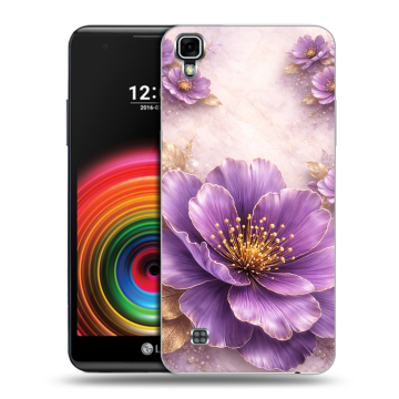 Силиконовый чехол на LG X Power с принтом женский