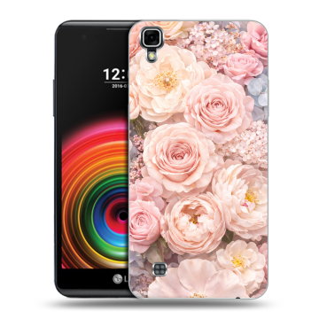 Силиконовый чехол на LG X Power с принтом женский