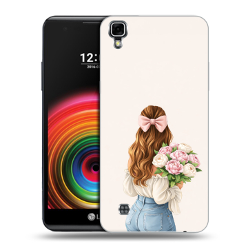 Силиконовый чехол на LG X Power с принтом женский