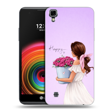 Силиконовый чехол на LG X Power с принтом женский