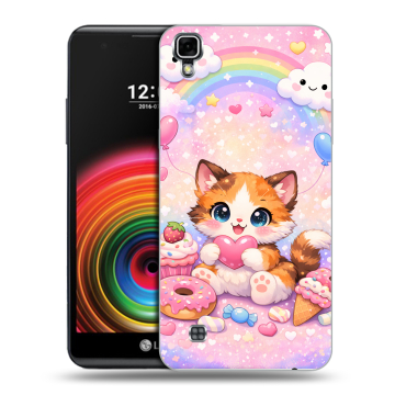 Силиконовый чехол на LG X Power с принтом для девочек
