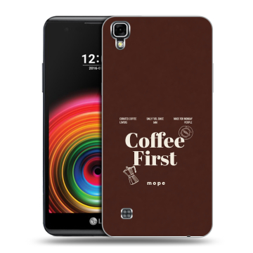 Силиконовый чехол на LG X Power с принтом женский
