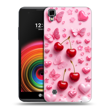 Силиконовый чехол на LG X Power с принтом для девочек