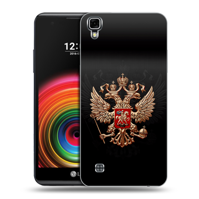 Силиконовый чехол на LG X Power с принтом Герб России Силиконовый чехол на LG X Power с принтом Герб России